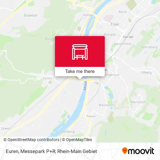 Карта Euren, Messepark P+R