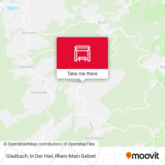 Карта Gladbach, In Der Hiel