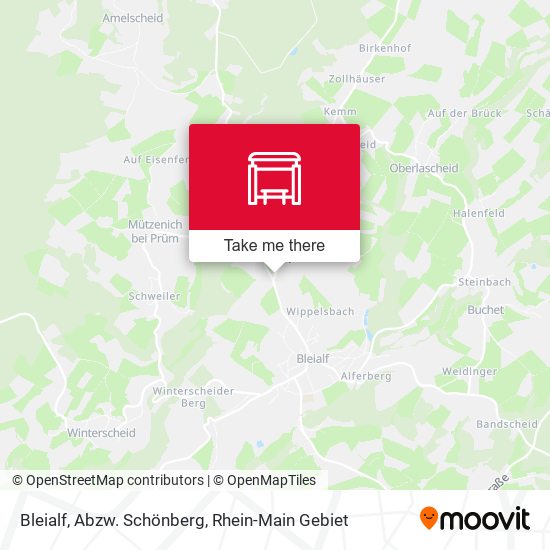 Bleialf, Abzw. Schönberg map