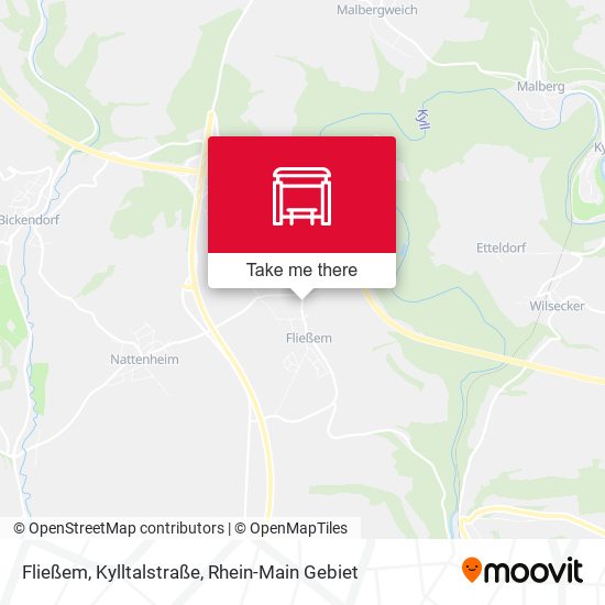Карта Fließem, Kylltalstraße