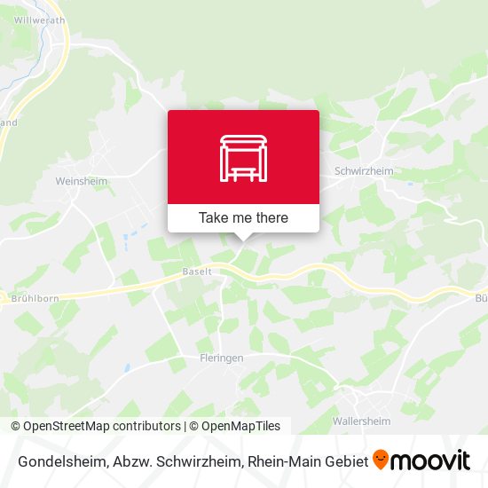Gondelsheim, Abzw. Schwirzheim map