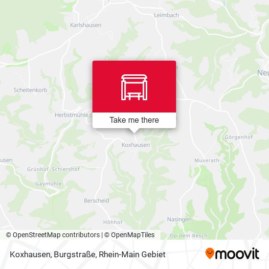 Koxhausen, Burgstraße map