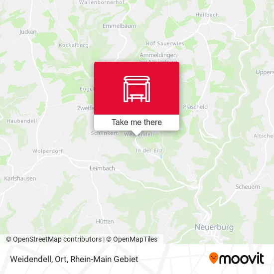 Weidendell, Ort map