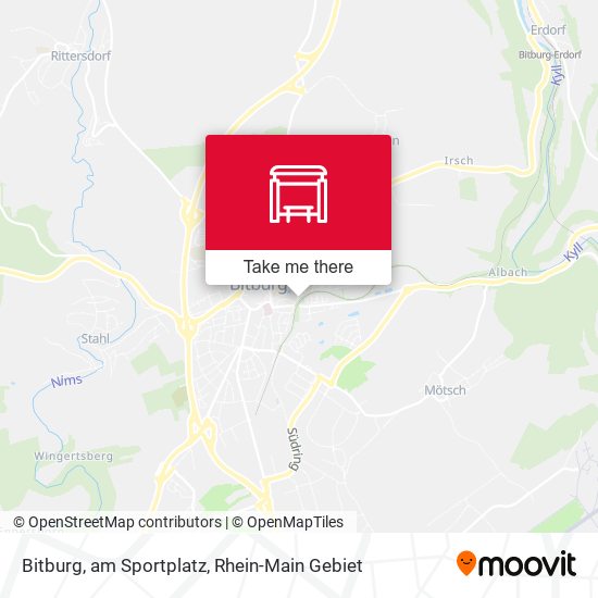 Карта Bitburg, am Sportplatz