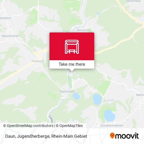 Daun, Jugendherberge map