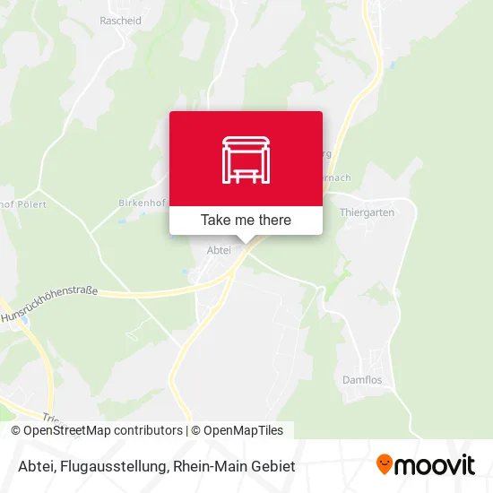 Карта Abtei, Flugausstellung