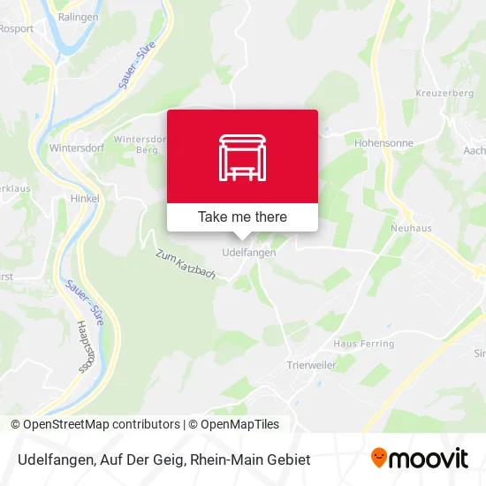 Карта Udelfangen, Auf Der Geig