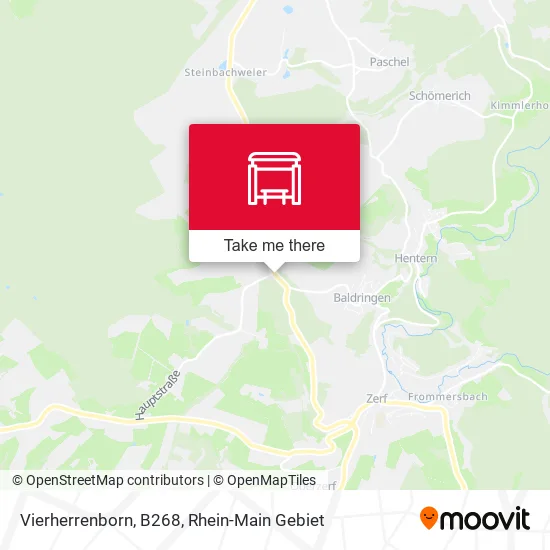 Vierherrenborn, B268 map