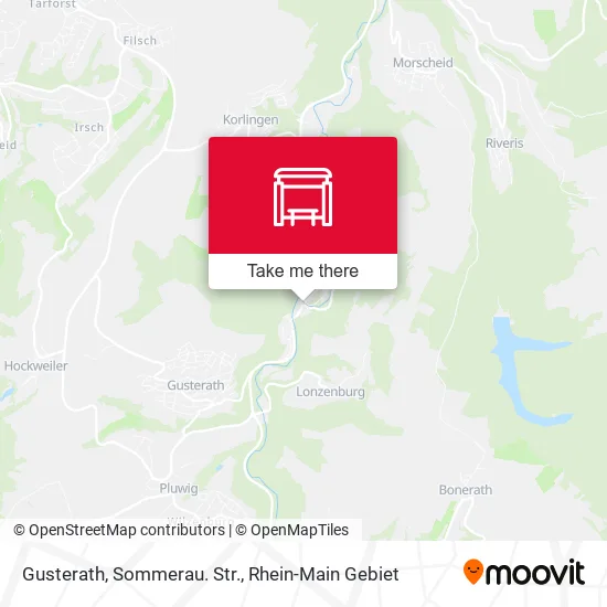 Gusterath, Sommerau. Str. map