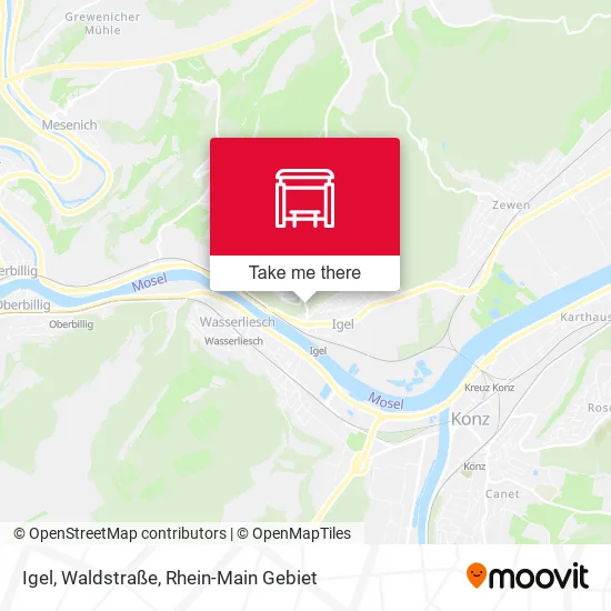 Карта Igel, Waldstraße
