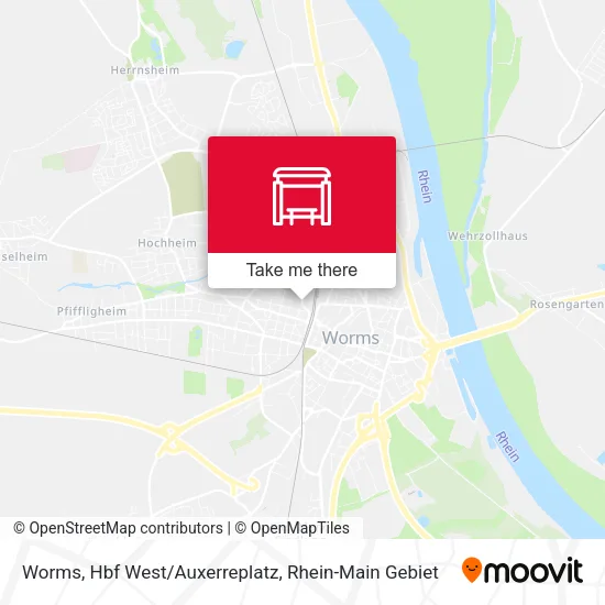 Карта Worms, Hbf West/Auxerreplatz