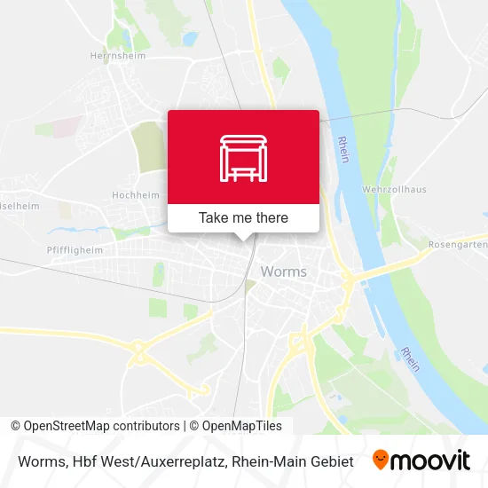 Карта Worms, Hbf West/Auxerreplatz