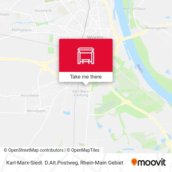 Карта Karl-Marx-Siedl. D.Alt.Postweg