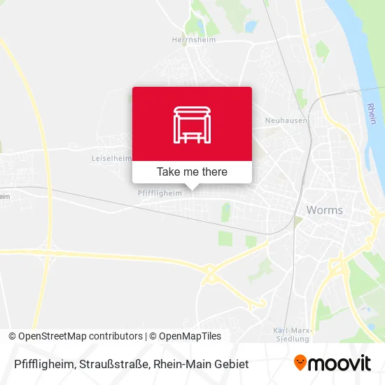 Карта Pfiffligheim, Straußstraße