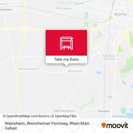 Weinsheim, Weinsheimer Postweg map
