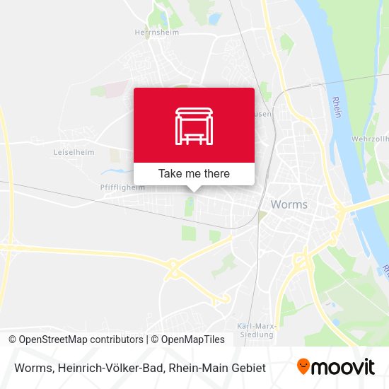 Worms, Heinrich-Völker-Bad map