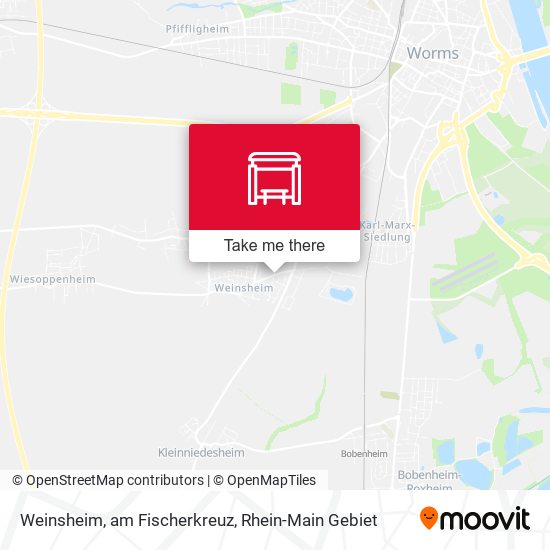 Карта Weinsheim, am Fischerkreuz