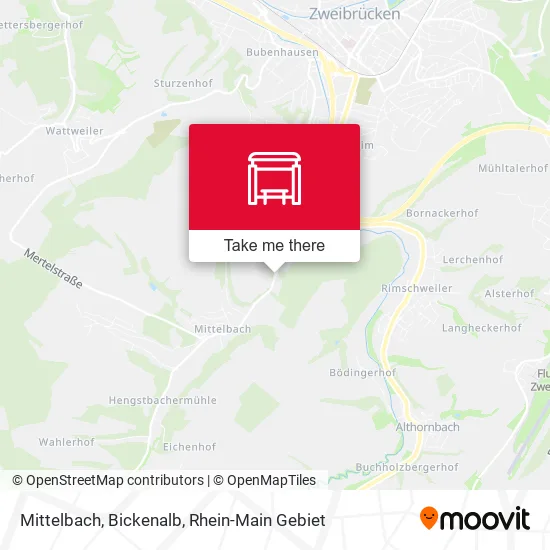 Карта Mittelbach, Bickenalb