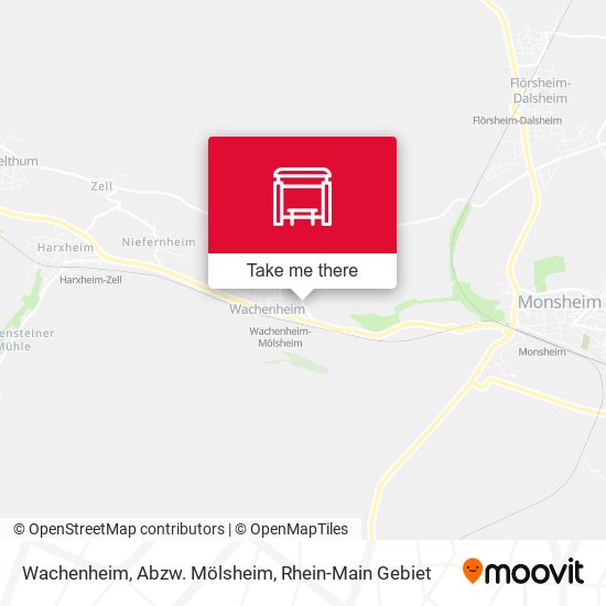 Wachenheim, Abzw. Mölsheim map