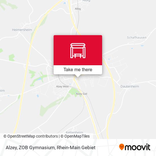 Alzey, ZOB Gymnasium map
