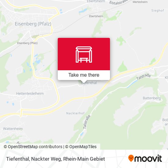 Карта Tiefenthal, Nackter Weg