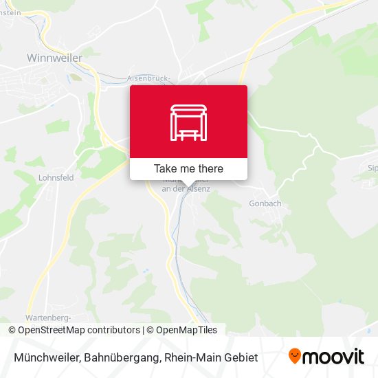 Карта Münchweiler, Bahnübergang