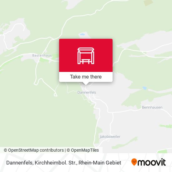 Dannenfels, Kirchheimbol. Str. map