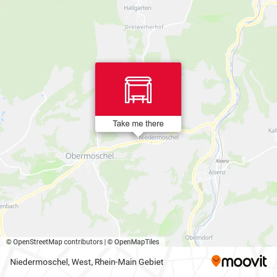 Карта Niedermoschel, West