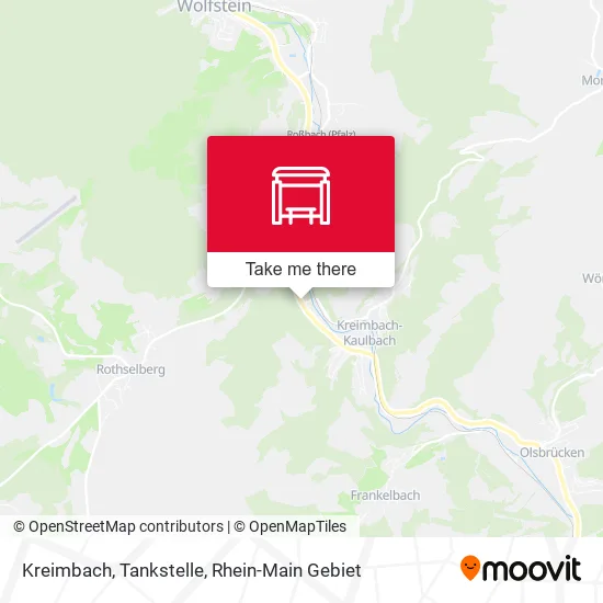 Карта Kreimbach, Tankstelle