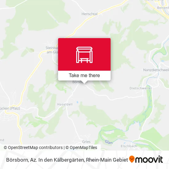 Карта Börsborn, Az. In den Kälbergärten