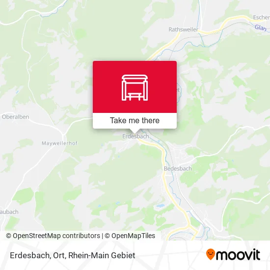 Карта Erdesbach, Ort