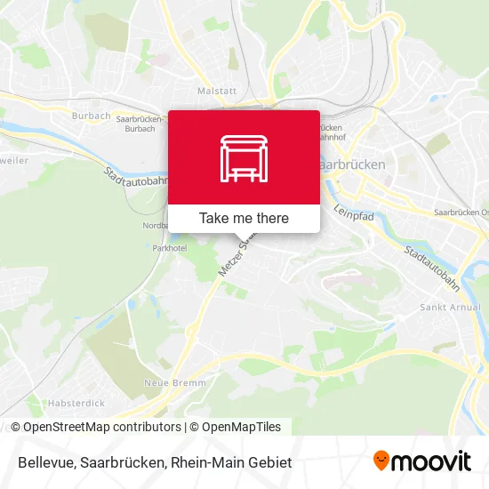 Карта Bellevue, Saarbrücken