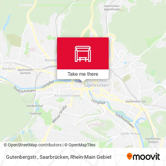 Карта Gutenbergstr., Saarbrücken
