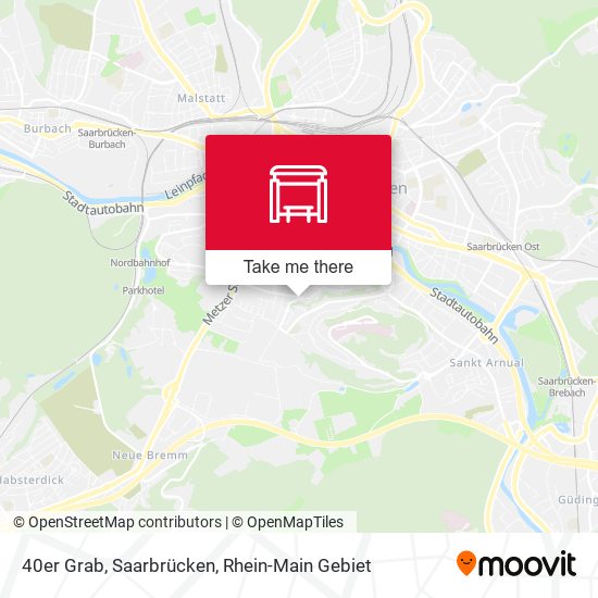 40er Grab, Saarbrücken map