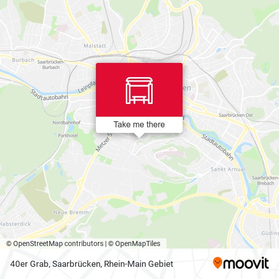 40er Grab, Saarbrücken map