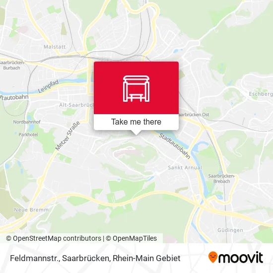 Карта Feldmannstr., Saarbrücken