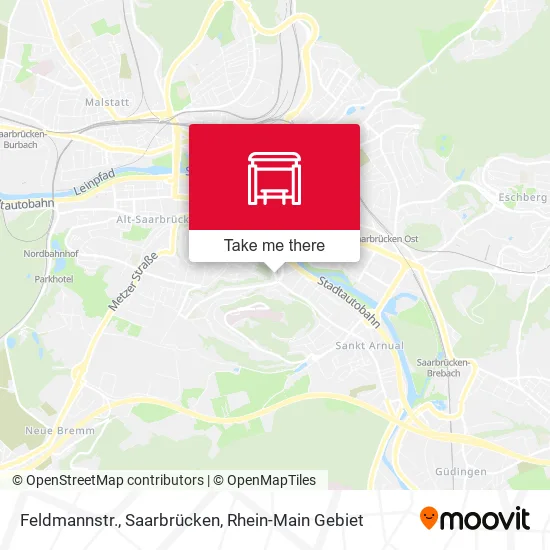 Карта Feldmannstr., Saarbrücken