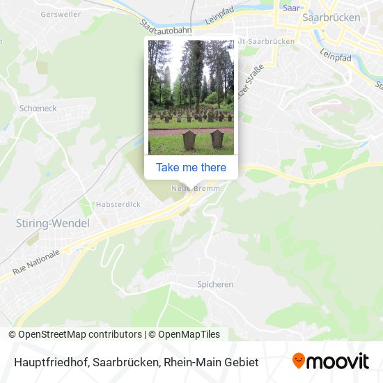 Hauptfriedhof, Saarbrücken map