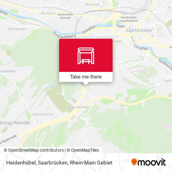Heidenhübel, Saarbrücken map
