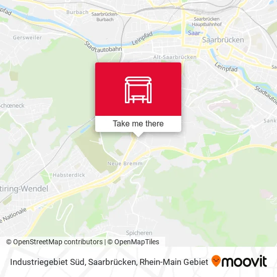 Карта Industriegebiet Süd, Saarbrücken