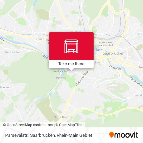 Карта Parsevalstr., Saarbrücken