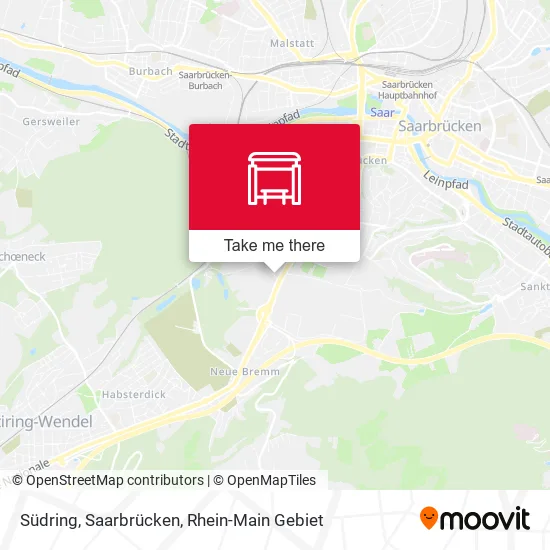 Карта Südring, Saarbrücken