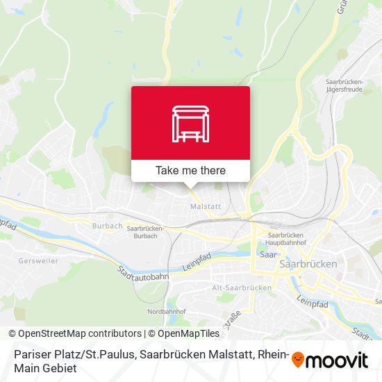 Pariser Platz / St.Paulus, Saarbrücken Malstatt map