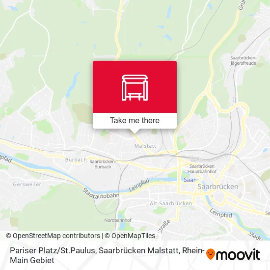 Карта Pariser Platz / St.Paulus, Saarbrücken Malstatt