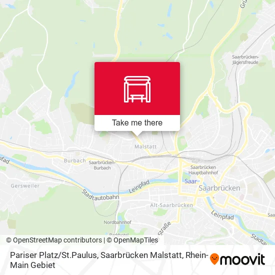 Карта Pariser Platz / St.Paulus, Saarbrücken Malstatt