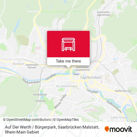Auf Der Werth / Bürgerpark, Saarbrücken Malstatt map