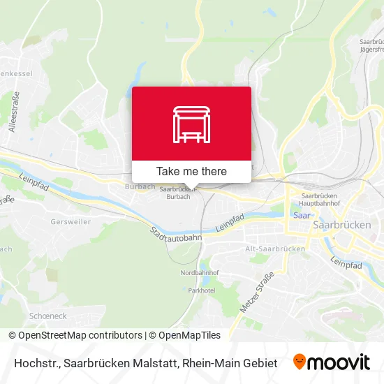 Карта Hochstr., Saarbrücken Malstatt