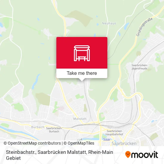 Карта Steinbachstr., Saarbrücken Malstatt