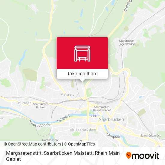 Карта Margaretenstift, Saarbrücken Malstatt