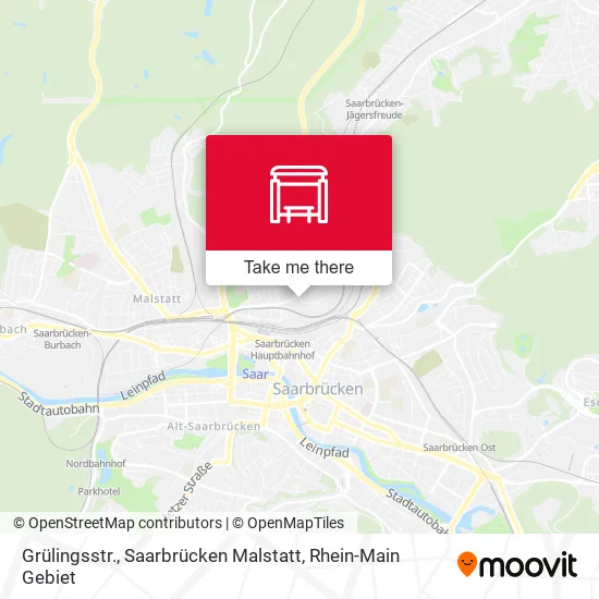 Карта Grülingsstr., Saarbrücken Malstatt